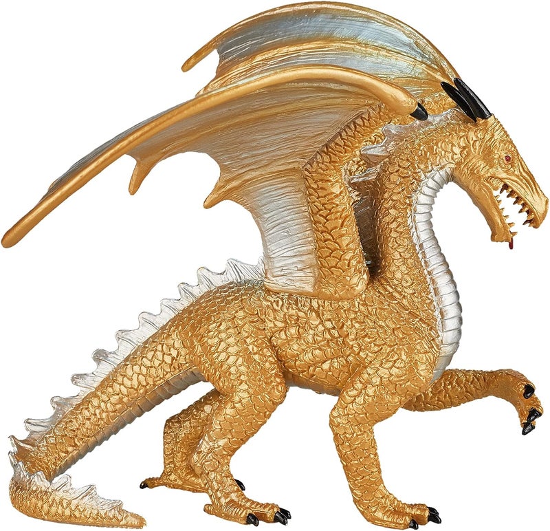 MOJO Golden Dragon Realistic Fantasy Toy Replica Hand Painted Figurine 6.3 x 4.7 x 4.5 - Image 1